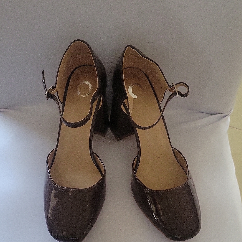 Elegant Brown Ankle Strap Women's Shoes